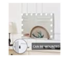 HOMPEN Lighted Vanity Mirror With Light, Lighted Makeup Mirror With LED Dimmable Bulbs-White | free-classifieds-usa.com - 3