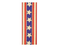 Patriotic Linen Stars and Stripes Wired Edge Ribbon | free-classifieds-usa.com - 2