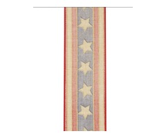 Patriotic Linen Stars and Stripes Wired Edge Ribbon | free-classifieds-usa.com - 3