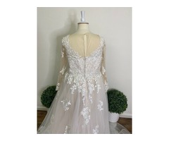 Long Sleeve Lace Champagne Wedding Dress Sizes 00-36+ Including Plus Size | free-classifieds-usa.com - 4