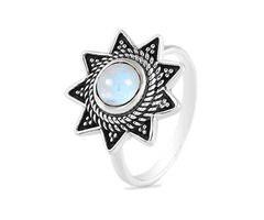 925 SILVER MOONSTONE RING-EDWARDIAN STARDUST | free-classifieds-usa.com - 1