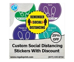 Custom Social Distancing Stickers With 25% Discount – RegaloPrint  | free-classifieds-usa.com - 1
