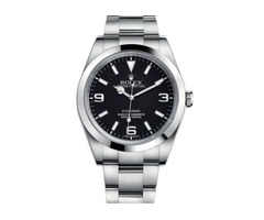 A ROLEX EXPLORER 39 MM STAINLESS STEEL WATCH BLACK DIAL | free-classifieds-usa.com - 1