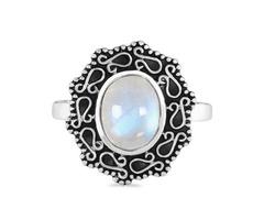 STERLING SILVER MOONSTONE RING-VICTORIAN MARVEL | free-classifieds-usa.com - 1