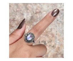 STERLING SILVER MOONSTONE RING-VICTORIAN MARVEL | free-classifieds-usa.com - 2