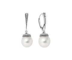 Sterling Silver Luna Pearl 10Mm Lvrbk Drop Earrings | free-classifieds-usa.com - 1