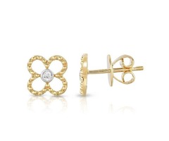 14kyw Flower Studs  Earrings With Diamonds | free-classifieds-usa.com - 1