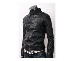 Black Slim Fit Stylish Leather Jacket | free-classifieds-usa.com - 2