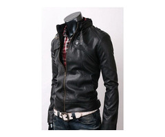 Black Slim Fit Stylish Leather Jacket | free-classifieds-usa.com - 3