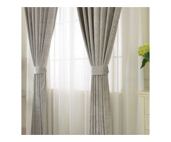 Shop Silver Grey Curtains with Eyelets-Voila Voile | free-classifieds-usa.com - 2