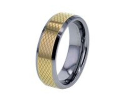  Gold Beveled Checker Board Checkerboard Tungsten Ring | free-classifieds-usa.com - 1