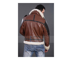 B3 BOMBER MEN'S DARK BROWN REAL LEATHER JACKET | free-classifieds-usa.com - 2