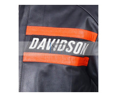Harley Davidson Wrestler Goldberg Black Cowhide Leather Jacket | free-classifieds-usa.com - 3