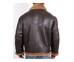 Happy Christmas| Men's Aviator B3 Ginger Brown Fur Bomber Flying Leather Jacket | free-classifieds-usa.com - 2