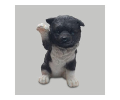 10" HAND-CRAFTED POLYRESIN FRIENDLY AKITA INU PUPPY SCULPTURE | free-classifieds-usa.com - 1