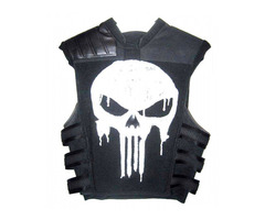 Happy Christmas| Frank Castle The Punisher Black Leather Skull Jacket | free-classifieds-usa.com - 1