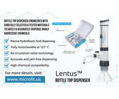 Lab Bottletop Dispenser for Aggressive Liquids | Microlit USA | free-classifieds-usa.com - 1