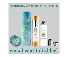 Buy Energy Crystal Water Bottle Online at www.beautifulis.black | Calm your soul and mind | free-classifieds-usa.com - 1