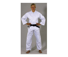 A single weave, medium weight, bleached white Judo uniform of exceptional quality and value. | free-classifieds-usa.com - 1