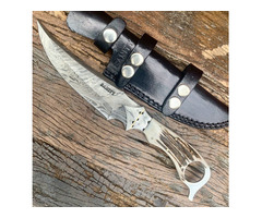 Hand Forged Damascus Hunting Knife - Stag "Elk" Antler Handle - 512 layers JD01 | free-classifieds-usa.com - 1