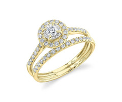 Buy 14K Yellow Gold Diamond Wedding Ring Set | free-classifieds-usa.com - 1