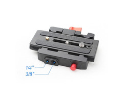 Quick Release Clamp Adapter + Quick Release Plate P200 Compatible for Manfrotto 501 500AH 701HDV 503 | free-classifieds-usa.com - 1