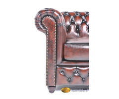 Authentic Chesterfield Brand Sofas ,3 seats , Wash off Brown ,Real leather | free-classifieds-usa.com - 3