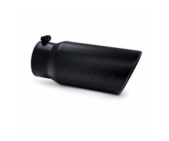 MBRP 4" Inlet 12" Length and 5"Outlet Dual Angled Rolled End Black Exhaust Tip | free-classifieds-usa.com - 1