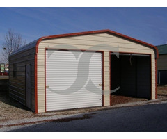Fully Enclosed Regular Roof Style Garages - Cardinal Carports | free-classifieds-usa.com - 1