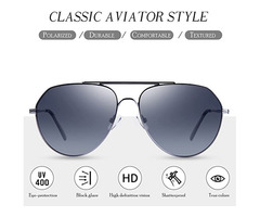 Double Top Bar Modern Pilot Style Polarized Sunglasses UV400 Protection for Men Women  | free-classifieds-usa.com - 2