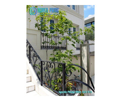 Wrought iron stair railing outdoor - Metal deck railing ideas | free-classifieds-usa.com - 1
