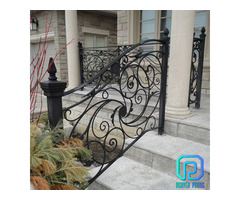 Wrought iron stair railing outdoor - Metal deck railing ideas | free-classifieds-usa.com - 2