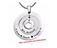 Personalised Swirls Jewelry, Swirly Initial Necklace at Neatie.com | free-classifieds-usa.com - 1