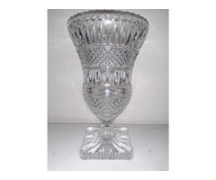 Geometric Cut Crystal Pedestal Vase | free-classifieds-usa.com - 1