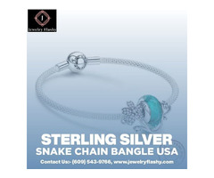 Sterling Silver Snake Chain Bangle in the USA | free-classifieds-usa.com - 1