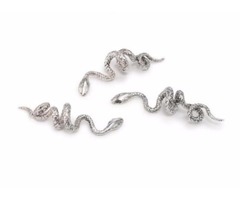 Set of Twelve Sterling Silver Serpent Place Card Holders | free-classifieds-usa.com - 1