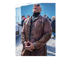 Dwayne Johnson Red Notice Brown Leather Trench Coat | free-classifieds-usa.com - 1