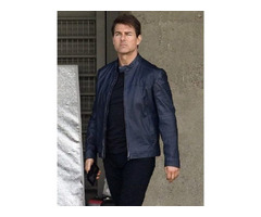 Tom Cruise Mission Impossible 7 Black Leather Jacket | free-classifieds-usa.com - 1