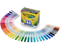 Crayola Ultra Clean Washable Markers, Broad Line Markers, Stocking Stuffers, Gifts, 40 Classic Color | free-classifieds-usa.com - 1