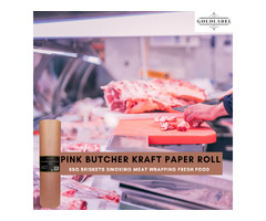 Pink Butcher Kraft Paper Roll | Food Grade Natural Butcher Paper for BBQ | free-classifieds-usa.com - 1