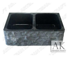 Black Marble Natural Farmhouse Sink at Artisan Kraft | free-classifieds-usa.com - 1