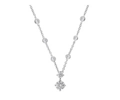 Buy 14K White Gold Diamond Drop Pendant | free-classifieds-usa.com - 1