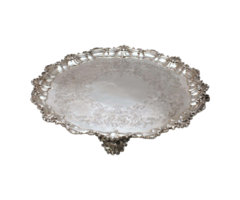 English Sterling Silver Victorian Round Footed Tray | free-classifieds-usa.com - 1