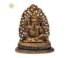 Royal Enthroned Tiger-Eye Ganesha Statue | free-classifieds-usa.com - 1