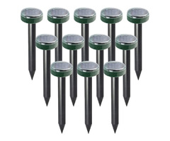 Gold Label Ultrasonic Solar Animal Repellent Pest Control Spikes 12 Pack | free-classifieds-usa.com - 1