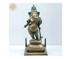 Standing Ganesha Bronze Sculpture Madhuchista Vidhana Lost-Wax from Swamimalai | free-classifieds-usa.com - 1