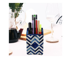 Pen Holder Moroccan Art Inspired Caddy Pencil Cup - Chevron | free-classifieds-usa.com - 1