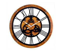Brown and Black Gear Wood Wall Clock | free-classifieds-usa.com - 1