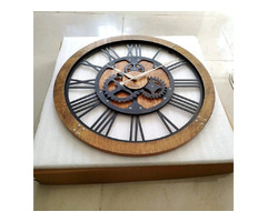 Brown and Black Gear Wood Wall Clock | free-classifieds-usa.com - 2