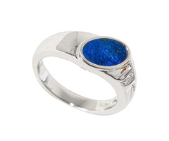 *MIDNIGHT MADNESS STERLING SILVER AUSTRALIAN OPAL RING | free-classifieds-usa.com - 1